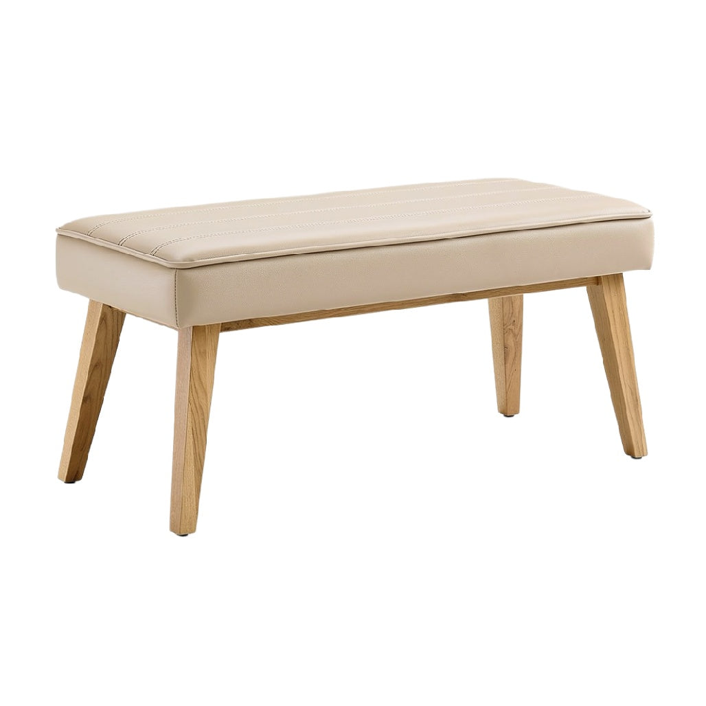 **Stylowy taboret z tapicerowanym siedziskiem i drewnianymi nogami**