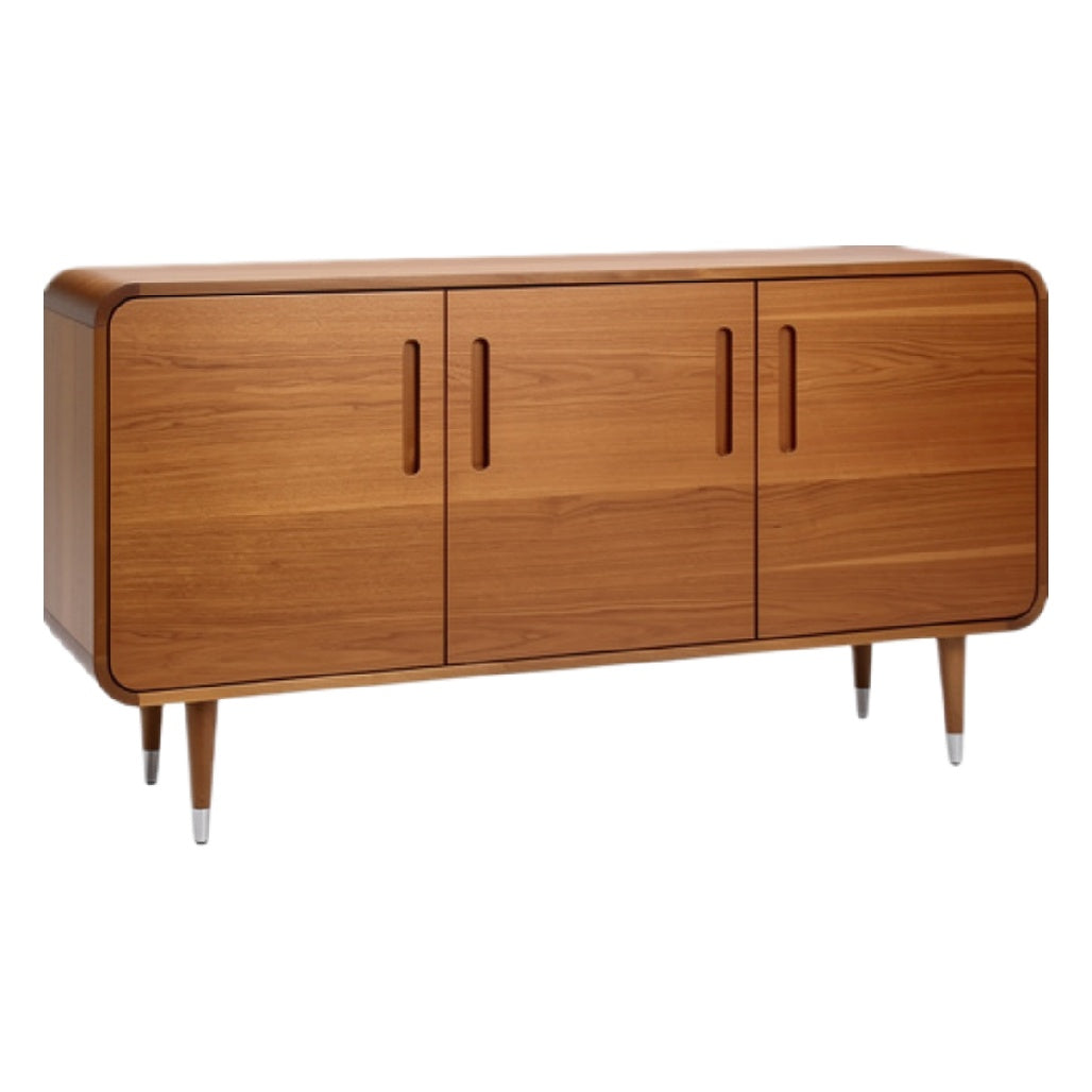 Szafka boczna w stylu mid-century z drewnianym wykończeniem**